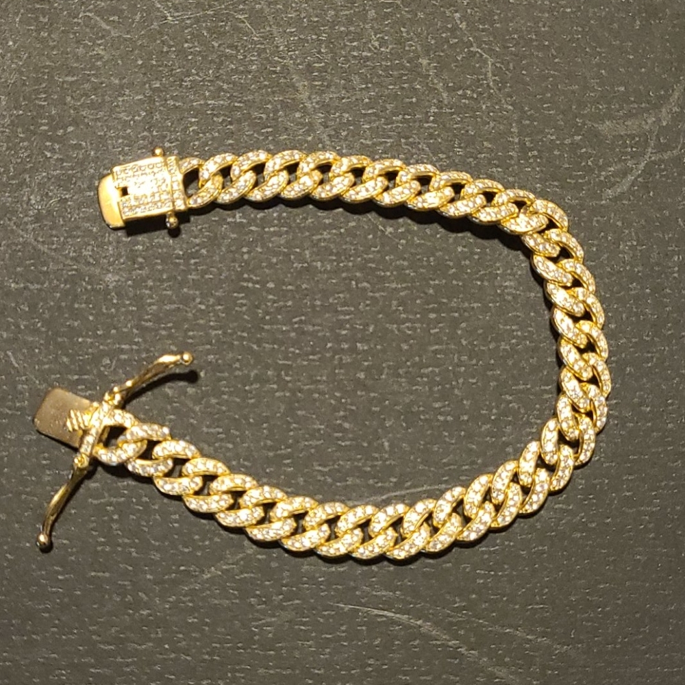 Gold CZ Rope Bracelet